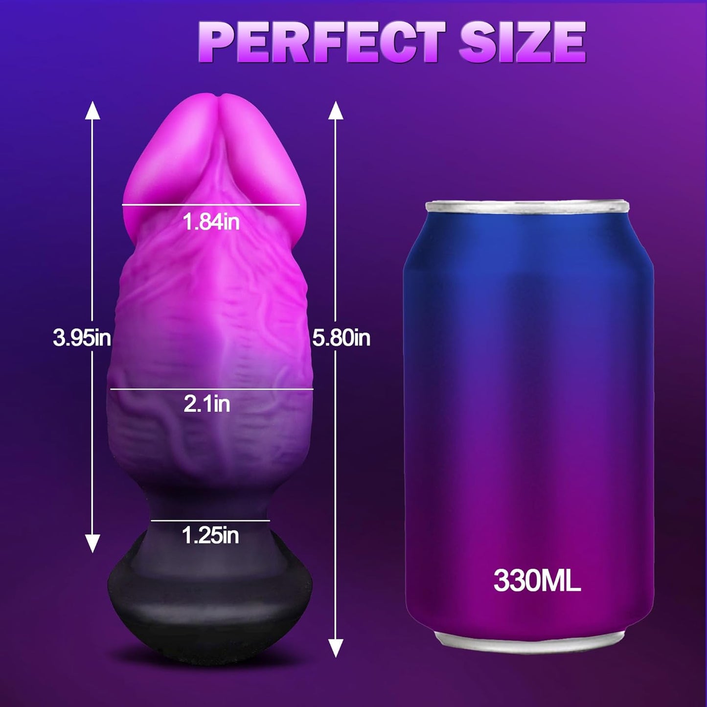 5.8 Large Butt Plug Anal Plug, Huge Buttplug Big Anal Dildo Wearable Anal Stretcher, Soft Silicone Butt Plug Giant Prostate Dildo