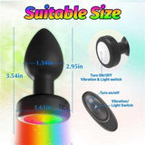 7 Vibrating LED Flashing Lights Anal Plug with Remote Controller