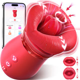 5 IN 1 Mouth Sucking Vibrator Rose Sex Toy 10 Tongue Licking 3 Auto & 1 Manual Sucking Adult Toys