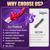 5 Rhythmic Swings and 10 Tongue Vibrator Heating Mode 5 in 1 Rose Sex Toy