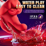 5 Rhythmic Swings and 10 Tongue Vibrator Heating Mode 5 in 1 Rose Sex Toy