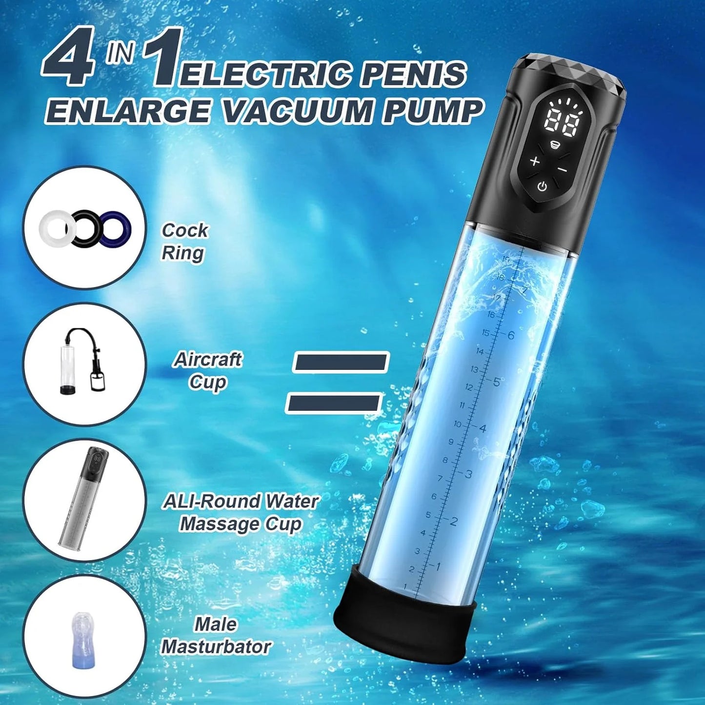APP Control 5 Suction 5 Pressure Penis Pump Male Sex Stroker Penis Pump For Male