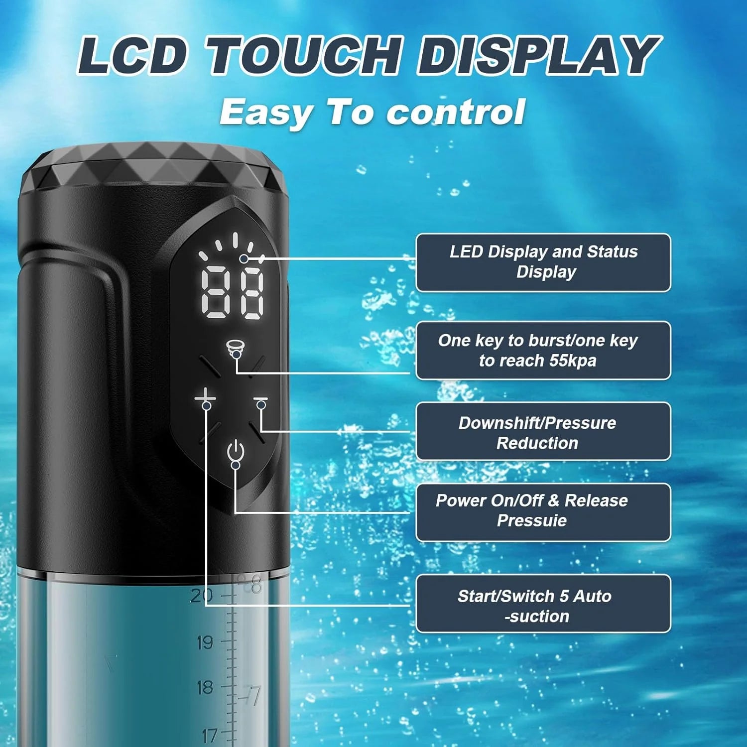 APP Control 5 Suction 5 Pressure Penis Pump Male Sex Stroker Penis Pump For Male