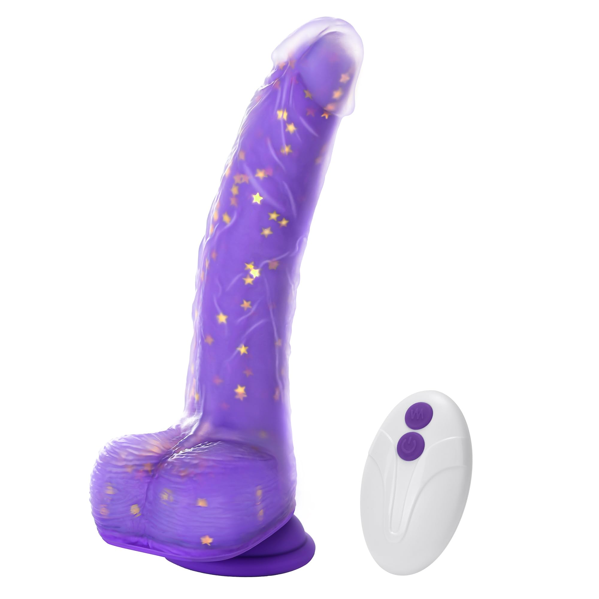 5 Thrusting Swinging & 7 Vibration Modes 9.25" Realistic G-Spot Stimulator Heating Dildo Vibrator