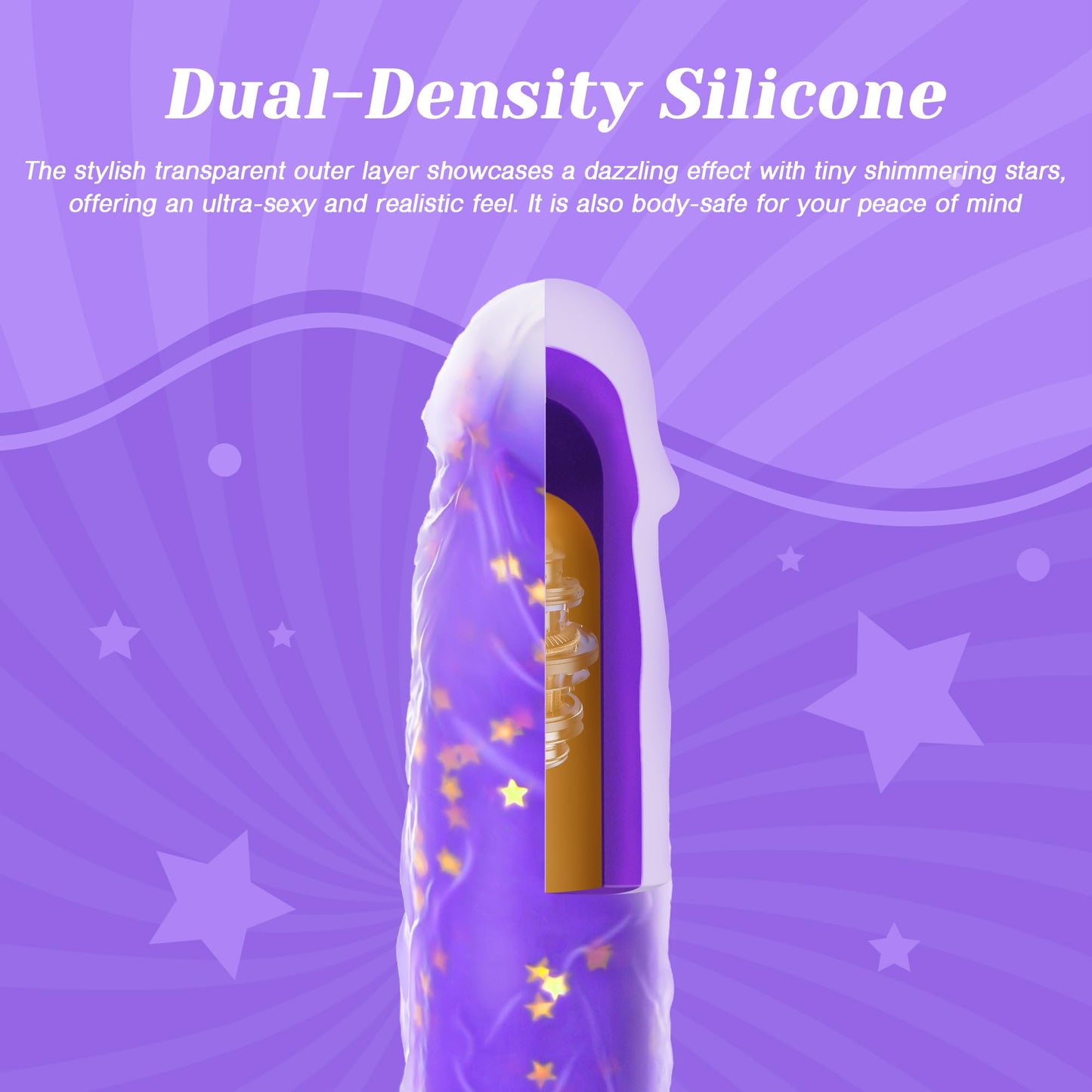 5 Thrusting Swinging & 7 Vibration Modes 9.25" Realistic G-Spot Stimulator Heating Dildo Vibrator