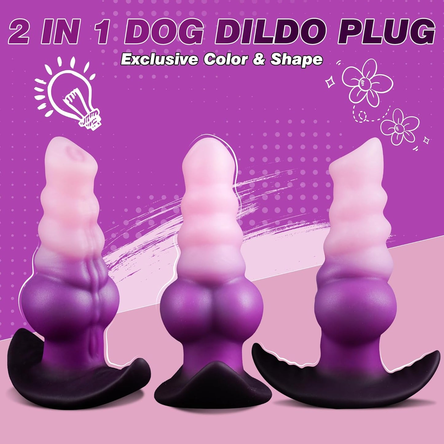 6.3" Large Butt Plug Anal Plug Anal Dildo Monster Horse Dildo Anal Trainer Dilator Adult Toy for Men Women