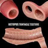 6.7'' Girth Thick Realistic Penis Sleeve Cock Sleeve With Cock Ring Silicone Penis Extender
