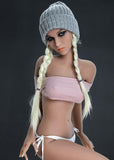 61.8IN 61.7LB Sex Doll Wheat-colored Skin With Long Blonde Hair Masturbator