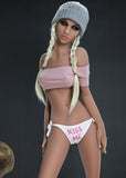 61.8IN 61.7LB Sex Doll Wheat-colored Skin With Long Blonde Hair Masturbator