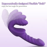 Strapless Strap on Dildos with Flexible Bulb Double End Dildo for Woman