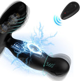 LEVETT E-Stim Plug Anal de Próstata Vibrador con Rotación de 360° y Control Remoto 