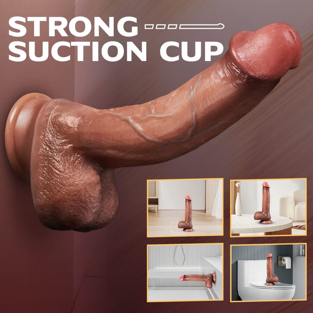 Realistic Vibrating Dildo with Heating Thrusting & Rotating Function