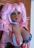 62.2IN 66.1LB Sex Doll Green Eyes With Pictured Pink Hair And 521 Pink Hair Masturbator