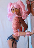 62.2IN 66.1LB Sex Doll Green Eyes With Pictured Pink Hair And 521 Pink Hair Masturbator