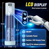 Transparent 6 Erection Training Modes Electric Penis Pump Male Sex Toys Penis Pump Vacuum Cylinder Large Cock Extender Pump