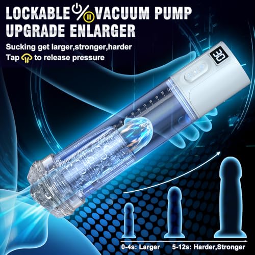 Transparent 6 Erection Training Modes Electric Penis Pump Male Sex Toys Penis Pump Vacuum Cylinder Large Cock Extender Pump