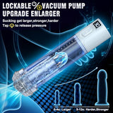Transparent 6 Erection Training Modes Electric Penis Pump Male Sex Toys Penis Pump Vacuum Cylinder Large Cock Extender Pump