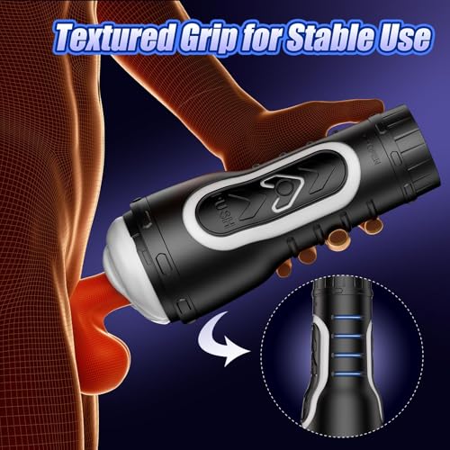 6 Vibration Modes Squeezable Split Detachable Design Sex Machine Stroker Male Masturbation Sex Toy