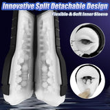 6 Vibration Modes Squeezable Split Detachable Design Sex Machine Stroker Male Masturbation Sex Toy