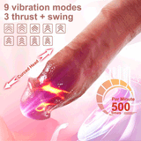 Realistic Heating Dildo Remote Penis with 9 Vibrations & 3 Telescopic and Swing Modes