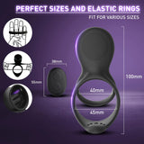 7-Mode Vibration Stimulating Tongue Double Cock Ring for Couple Play