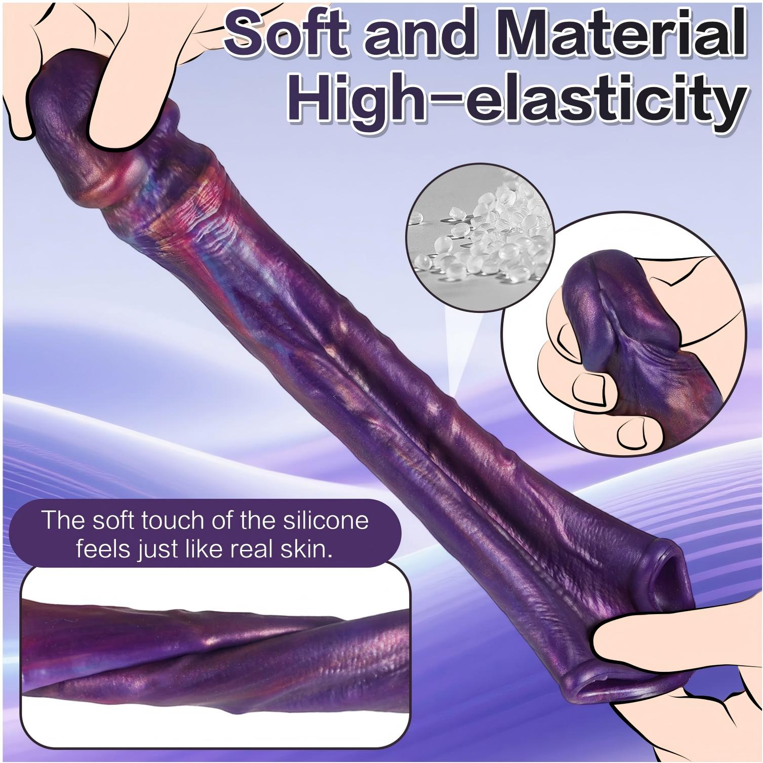7.8" Silicone Cock Sleeve with Ring Reusable Penis Enlarger for Girth & Length Enhancement, Realistic Soft Sleeve for Couples
