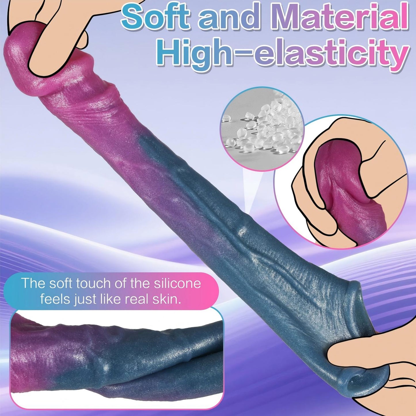 7.8" Silicone Cock Sleeve with Ring Reusable Penis Enlarger for Girth & Length Enhancement, Realistic Soft Sleeve for Couples (Copy)