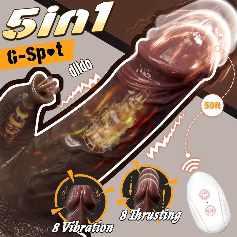 Sex Machine Thrusting Dildo with 8 Vibrating & Thrusting Modes Remote propinkup Sex Machine Thrusting Dildo with 8 Vibrating & Thrusting Modes Remote propinkup
