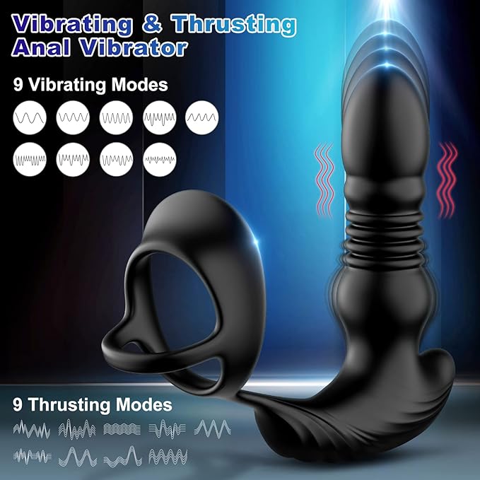 10 Frequency Thrusting & Vibrating Prostate Massager App & Remote Control