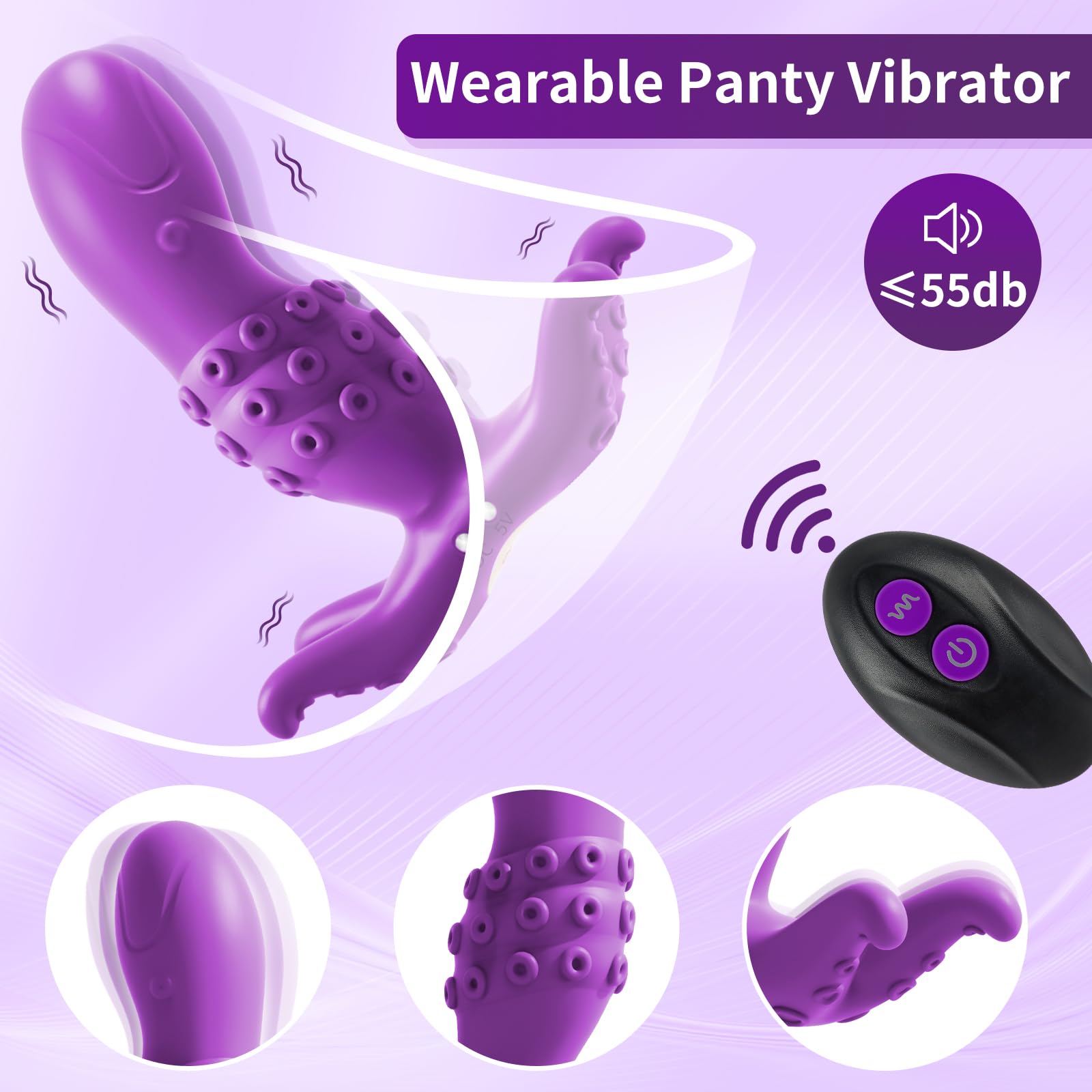 Wearable Vibrator App Remote Control G Spot Vibrator Dildo with 9 Vibration Modes Sex Toys for Women