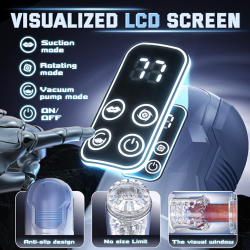 Iron Man 7 Sucking Vibrating Thrusting Rotating Licking Mens Vibrator Blowjob Sex Machine Masturbation Cup