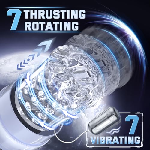 Iron Man 7 Sucking Vibrating Thrusting Rotating Licking Mens Vibrator Blowjob Sex Machine Masturbation Cup