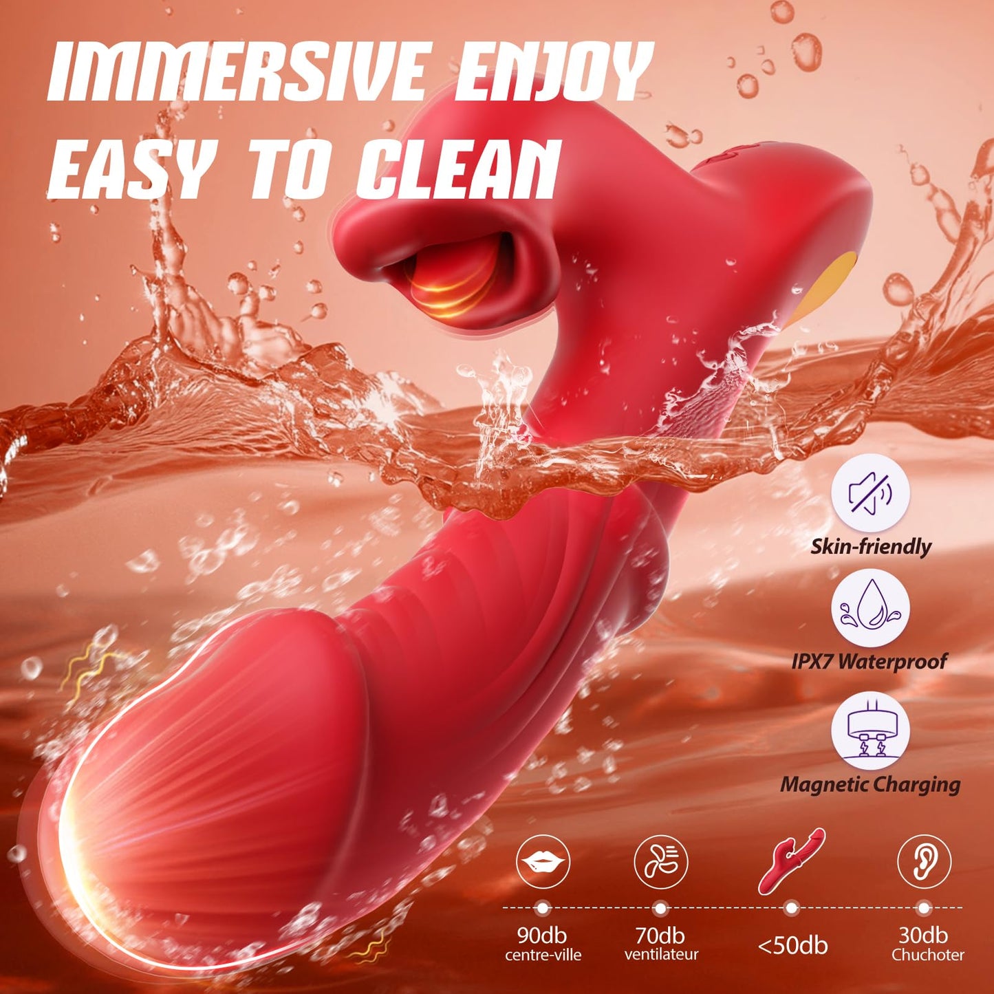 7 Thrust Dildo 10 Tongue Licking Vibrating Dildo Rabbit Vibrator AI Sync Games
