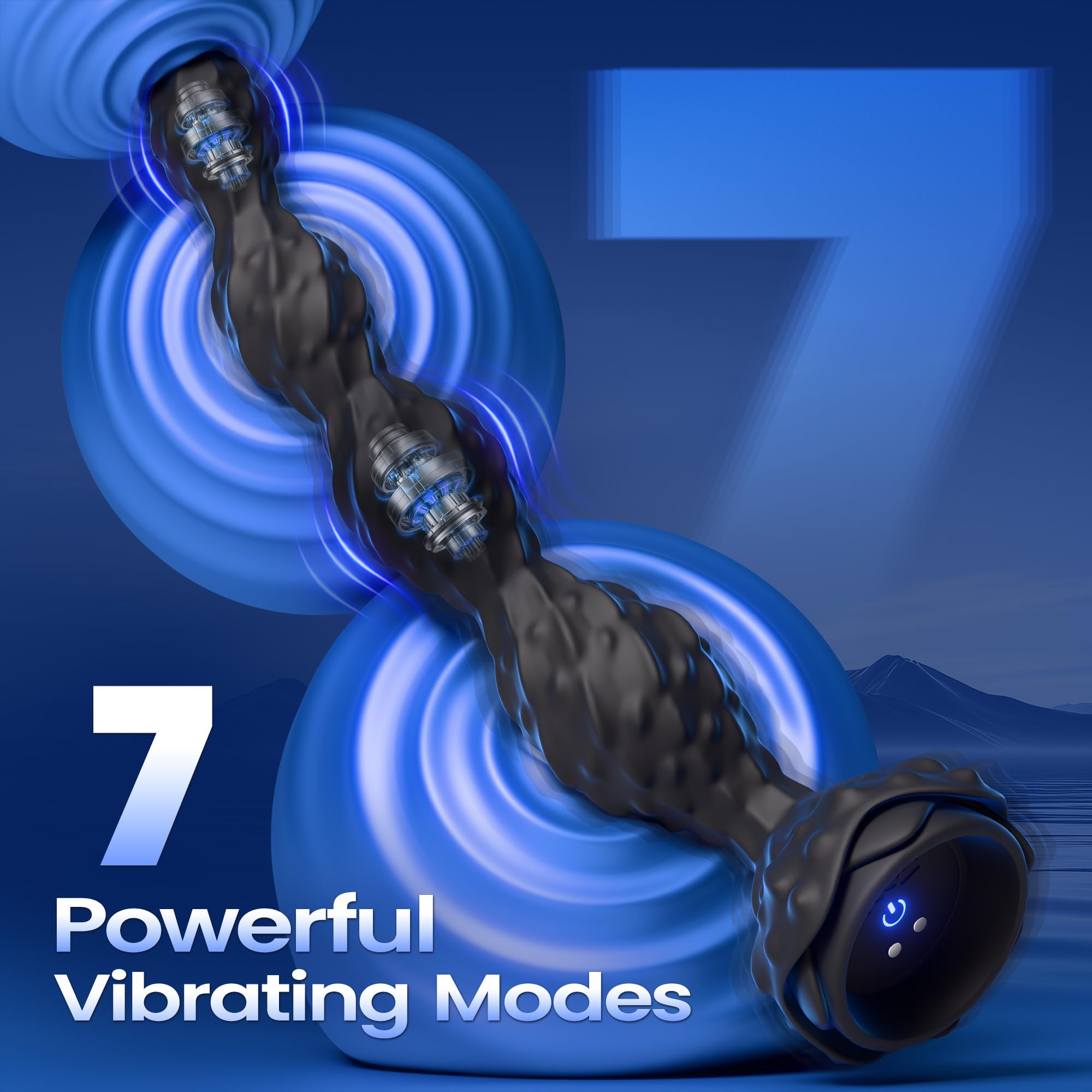 7 Vibrating Modes Anal Beads Prostate Massager Anal Plug Remote Control Silicone Anal Vibrator