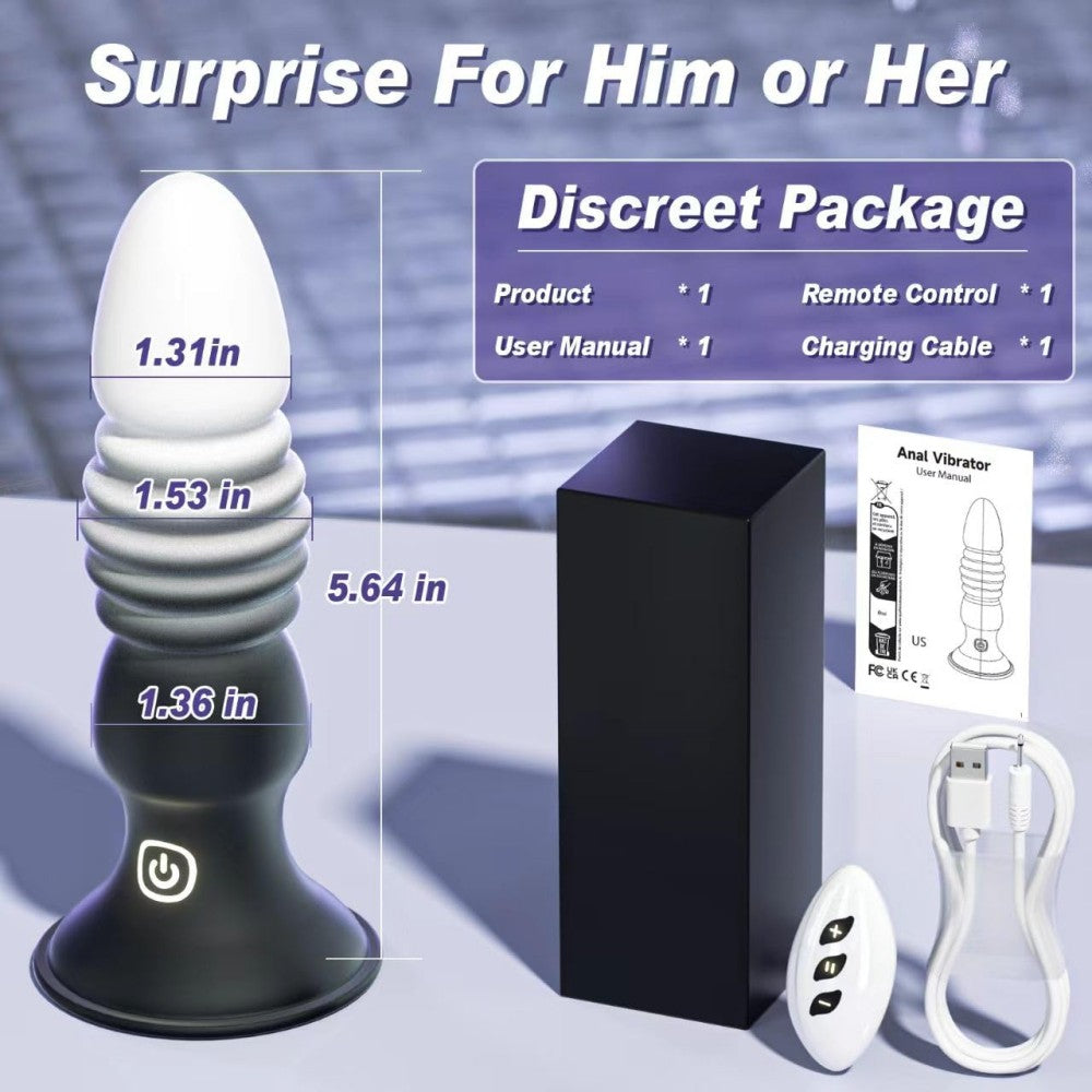 7 Vibrating & 7 Thrusting Vibrating Butt Plug Prostate Massager Anal Sex Toys Vibrators Butt Plug