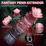 7'' Horse Penis Sleeve Silicone Penis Enlarger with Cock Ring Soft Reusable Dildo Extender
