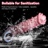 7'' Horse Penis Sleeve Silicone Penis Enlarger with Cock Ring Soft Reusable Dildo Extender
