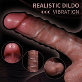 Plus Size Realistic Dildos Thrusting Dildo Vibrator with 5 Thrusting Modes 9.5 Inch