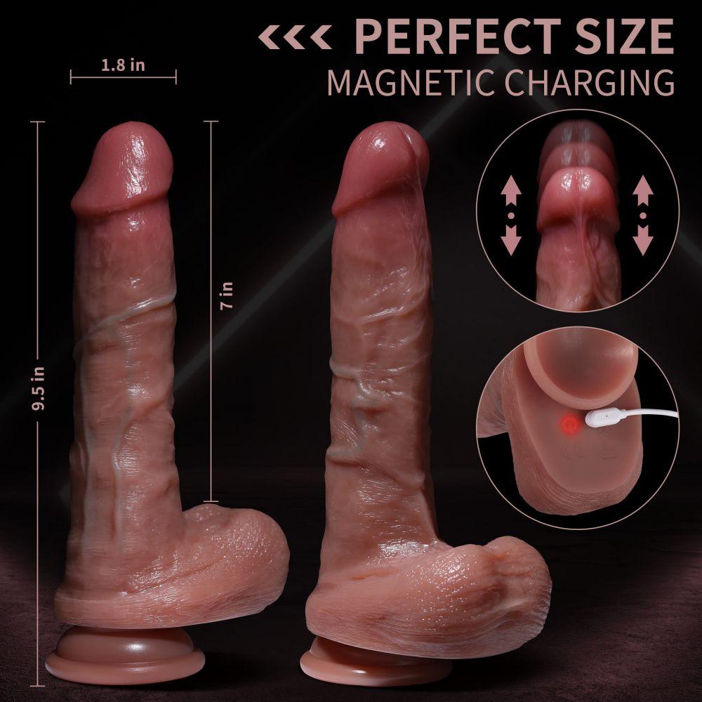 Huge Realistic Dildos Thrusting Dildo Vibrator with 5 Thrusting Modes propinkup Huge Realistic Dildos Thrusting Dildo Vibrator with 5 Thrusting Modes propinkup