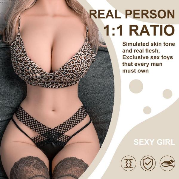 Automatic Sex Doll 55LB Vagina Telescoping Life Size Dolls with Big Breasts Adult Sex Toy for Men - propinkup