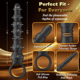 9.84" Vibrating Butt Plug Prostate Massager with 12 Thrusting Vibration Modes Anal Plug with Pull Ring