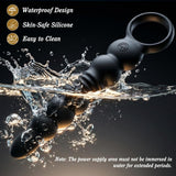 9.84" Vibrating Butt Plug Prostate Massager with 12 Thrusting Vibration Modes Anal Plug with Pull Ring