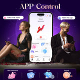 APP Control 9 Licking Swing 9 Vibrating Modes Tongue Vibrator Rose Sex Toy Rabbit Vibrator