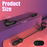 9 Thrusting & Vibrating Prostate Massager with Dual Cocking Rings Testicular Stimulator