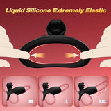 9 Vibrating Modes Cock Ring with Penis Sleeve Couple Sex Toys