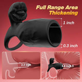 9 Vibrating Modes Cock Ring with Penis Sleeve Couple Sex Toys