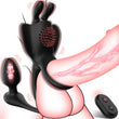 9 Vibrating Modes Penis Ring Anal Vibrator Remote Control Prostate Massager