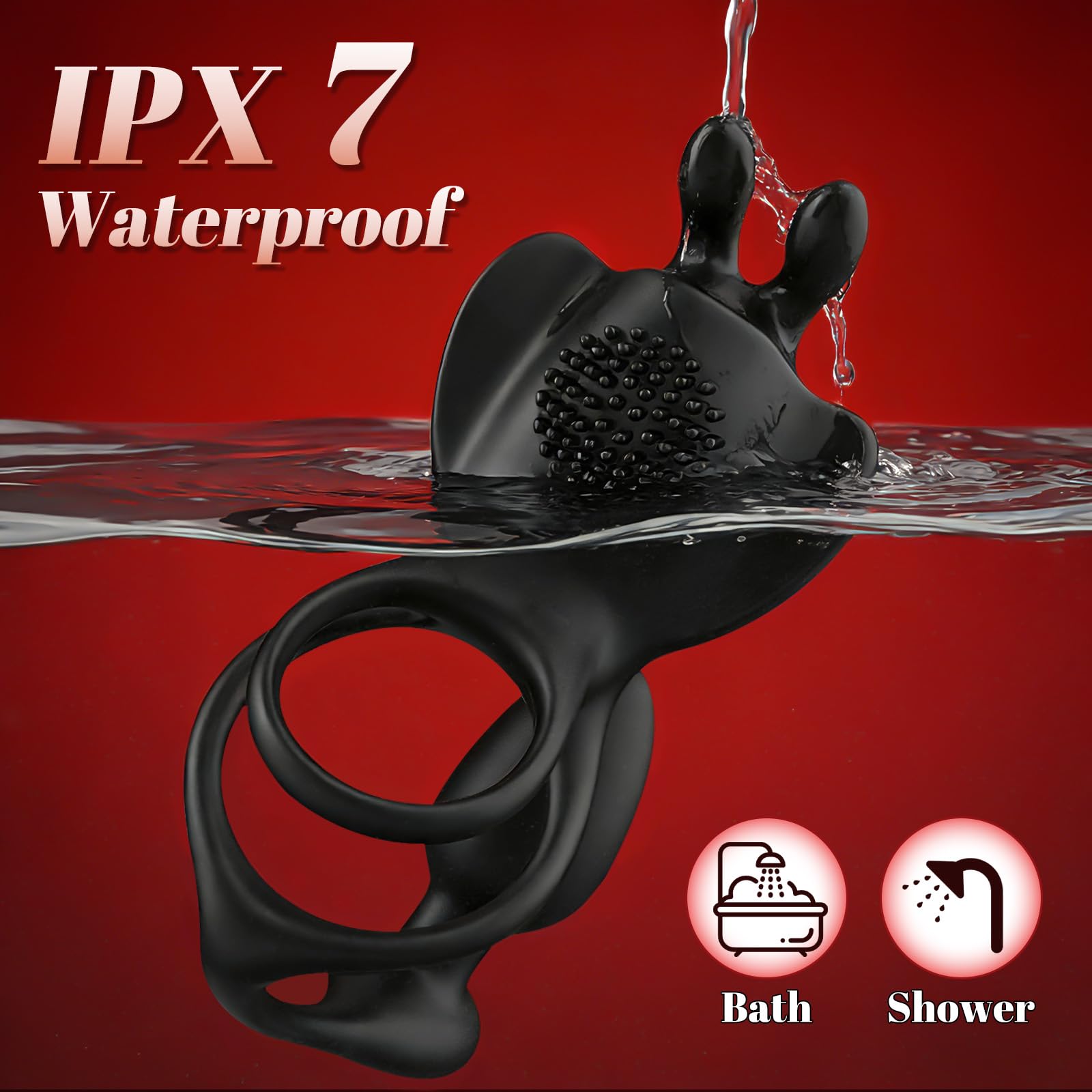 9 Vibrating Modes Penis Ring Anal Vibrator Remote Control Prostate Massager