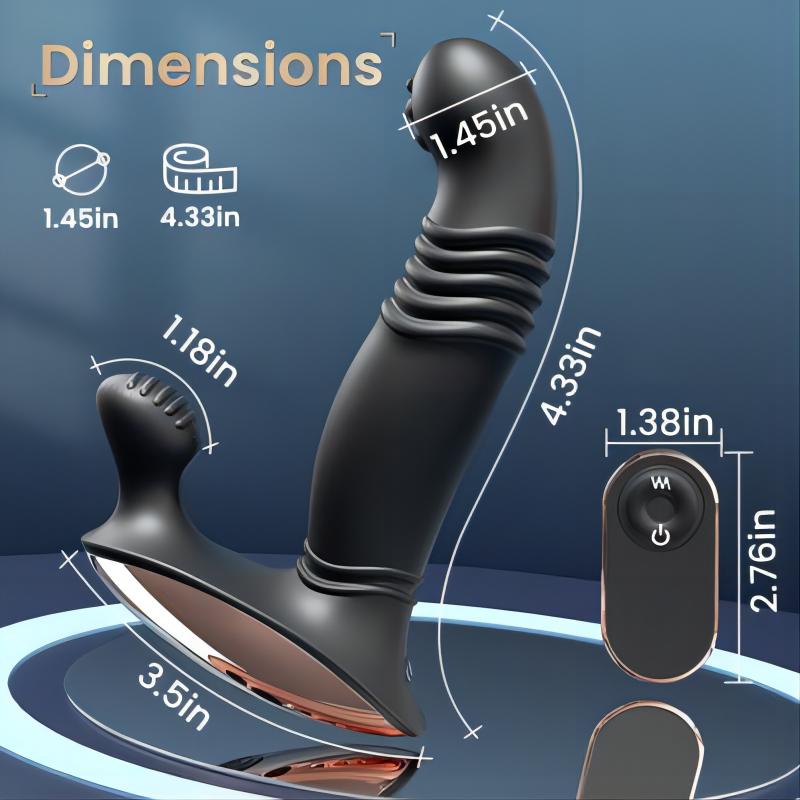9 Vibration Modes Prostate Massager With Remote Control G-spot Thrusting & Vibrating Anal Vibrator