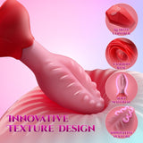 9 Vibration & Rotation Remote Control Anal Toys with Rose Base Butt Plug